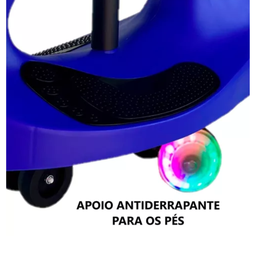 Brinquedo Gira Gira Car Fênix com Luzes Nas Rodas – Carro Giratório Infantil Azul - 2