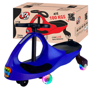 Brinquedo Gira Gira Car Fênix com Luzes Nas Rodas – Carro Giratório Infantil Azul