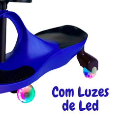 Brinquedo Gira Gira Car Fênix com Luzes Nas Rodas – Carro Giratório Infantil Azul - 7