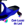 Brinquedo Gira Gira Car Fênix com Luzes Nas Rodas – Carro Giratório Infantil Azul - 7