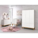 Ver imagem 3 de Guarda-roupa Retrô Square 3 Portas - Branco Fosco