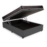 Cama Box Baú Casal Green Cinza + Colchão Espuma D28 138x188x12 - 2