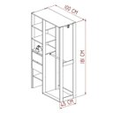 Ver imagem 3 de Guarda-Roupa Modulado Closet 2 Gavetas 2 Cabideiros Trevalla Db-002 Branco
