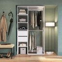 Ver imagem 1 de Guarda-Roupa Modulado Closet 2 Gavetas 2 Cabideiros Trevalla Db-002 Branco