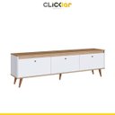 Ver imagem 2 de Rack para TV até 60 Polegadas Branco para Sala 180cm Pés Palito Viena Mdp - Clicklar