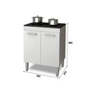 Ver imagem 2 de BALCÃO PARA COOKTOP 4 BOCAS 2 PORTAS BRANCO