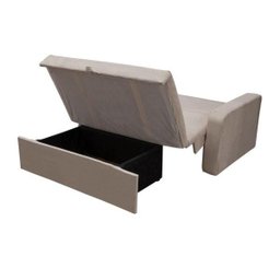 Sofá Cama com Baú Daiane - Bege - 4