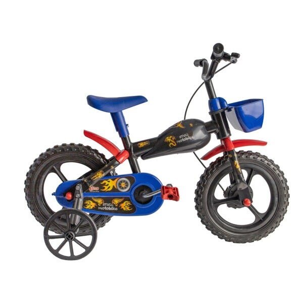 Bicicleta Bike Infantil Aro 12 Moto Bike Com Freio E Cesta - 2
