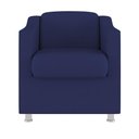 Ver imagem 4 de Kit 6 Cadeiras Poltronas Decorativas Espera Clinica Dentista Cor:azul Marinho
