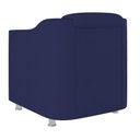 Ver imagem 3 de Kit 6 Cadeiras Poltronas Decorativas Espera Clinica Dentista Cor:azul Marinho