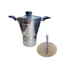 Ver imagem 1 de Cuscuzeiro Clássico Polido Fortaleza Alumínio Resistente 1un