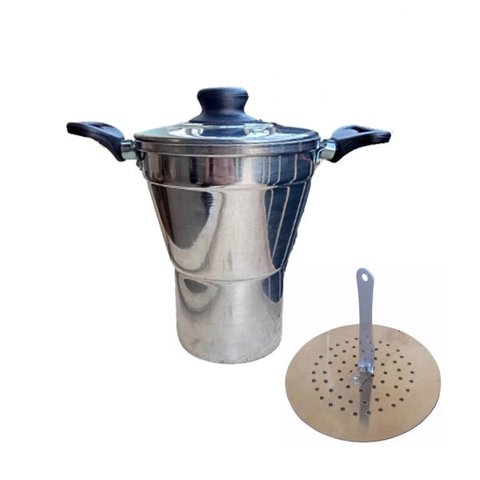 Cuscuzeiro clássico polido fortaleza alumínio resistente 1un