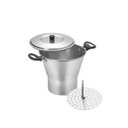 Ver imagem 1 de Cuscuzeiro Clássico Resistente Alumínio Cozinha Polido 1 Und