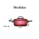 Ver imagem 2 de Panela Caçarola Cereja com Alça Resistente Antiaderente N 18