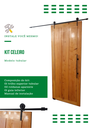 Ver imagem 2 de Kit Porta Celeiro 2 Roldanas Aparente - Tubular 2,00 M - Preto - Al-Fer