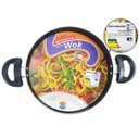 Ver imagem 7 de Panela Frigideira Tipo Wok Antiaderente Composta em Alumínio Reforçado Alças Baquelite Tampa de Vidr