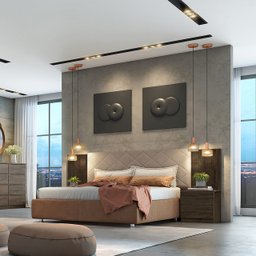 Cabeceira Casal Everest com 2 Mesas de Cabeceira Novo Horizonte - Canela Novo Horizonte - 4