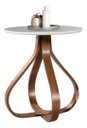 Ver imagem 1 de Mesa de Canto Bella Base Redonda de 70cm - Off Withe