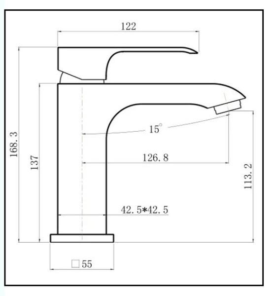 Misturador Monocomando Lavatorio de Mesa Bica Baixa Cromado DG1185 - 2