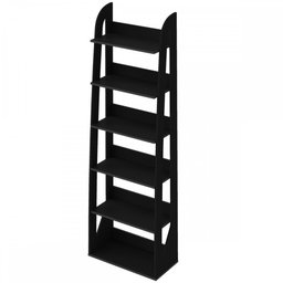 Estante para Livros Floripa 5 Prateleiras Preto - Artely - 3