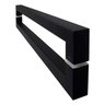 Puxador de Porta U Cor Preto Pivotante Luxo Inox 304 Escovado 60cm Madeira Vidro Brinovar - 5