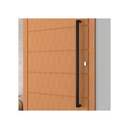 Puxador de Porta U Cor Preto Pivotante Luxo Inox 304 Escovado 60cm Madeira Vidro Brinovar - 2