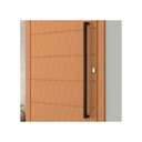 Ver imagem 2 de Puxador de Porta U Cor Preto Pivotante Luxo Inox 304 Escovado 60cm Madeira Vidro Brinovar