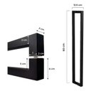 Ver imagem 6 de Puxador de Porta U Cor Preto Pivotante Luxo Inox 304 Escovado 60cm Madeira Vidro Brinovar