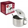 Açucareiro Colher Aço Inox Pote Guardar Armazenar Açúcar Elegante Servir Café Utensilio - 6