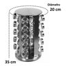 Porta Condimentos Base Giratório Inox 20 Potes - Temperos - 3