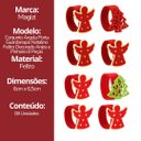 Ver imagem 6 de Kit Porta Guardanapo Feltro Decorado Natal Anjo e Pinheiro Vermelho Anel 4 Peças - Magizi