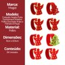 Kit Porta Guardanapo Feltro Decorado Natal Anjo e Pinheiro Vermelho Anel 4 Peças - Magizi - 6