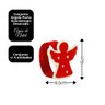 Kit Porta Guardanapo Feltro Decorado Natal Anjo e Pinheiro Vermelho Anel 4 Peças - Magizi - 13