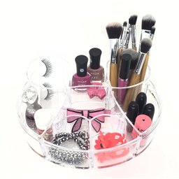 Organizador Maquiagem Pincel Esmalte Batom Acrílico Rp Organizador de Maquiagem - 2