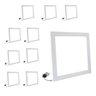 Kit 10 Luminária LED Plafon 12W Embutir Forro Gesso 17x17cm - 1