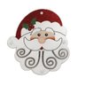 Rosto Papai Noel Madeira com Glitter C/Luz 20x2x20cm - 1