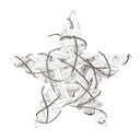 Ver imagem 1 de ESTRELA ARAMADA PLANA BRANCA 25X2CM