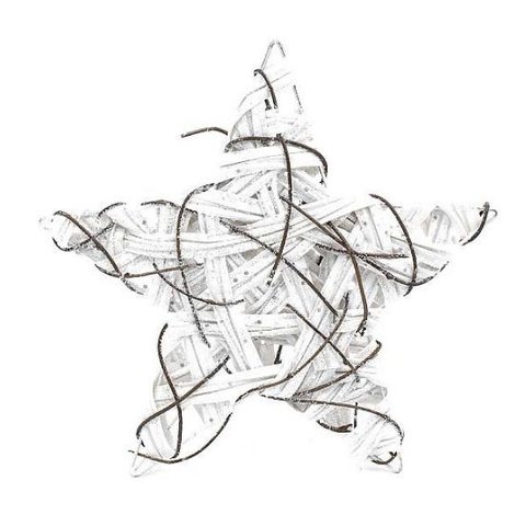 ESTRELA ARAMADA PLANA BRANCA 25X2CM