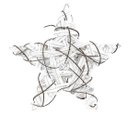 Ver imagem 1 de ESTRELA ARAMADA PLANA BRANCA 25X2CM