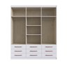 Guarda-Roupa Casal Sevilha 6 Portas 9 Gavetas 20266 Off-White/Nogueira - Doripel - 4