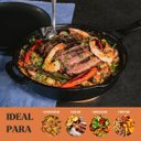 Ver imagem 3 de Frigideira do Chef 30cm Tampa Vidro Cabo Ferro Panela Mineira