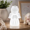 Ver imagem 2 de Luminaria Infantil Anjinho LED sem Fio Abajur Decorativo Quarto Bebe Iluminacao Batisado Festa