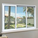 Ver imagem 2 de Janela Alumínio Elite 3 Folhas Moveis 1/3 100 x 240 V.Liso Branco Brimak