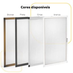 Tela mosquiteira de correr para janela 0,60x1,00 branca - 8