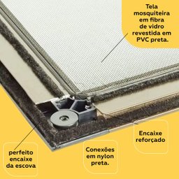 Tela mosquiteira de correr para janela 0,60x1,00 branca - 7