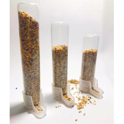 Kit 10 Comedouros Tradicional De Vidro Para Pássaros Malha fina - 1
