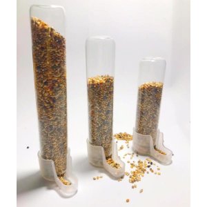 Kit 10 Comedouros Tradicional De Vidro Para Pássaros Malha fina