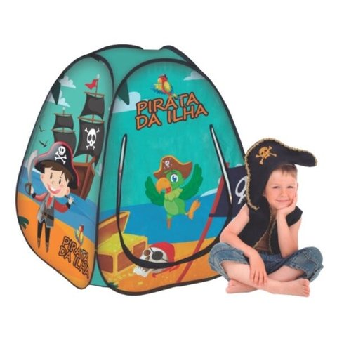 Toca Barraca Infantil Dobrável Pop Up Pirata da Ilha