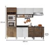 Cozinha Compacta 9 Portas Isadora 0424t Demolição/Gelo 3d - Genialflex - 3