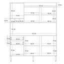 Ver mais imagens de Cozinha Compacta 150cm com Armário e Balcão 6 Portas 2 Gavetas AC6200 Marrom/Branco - Decibal